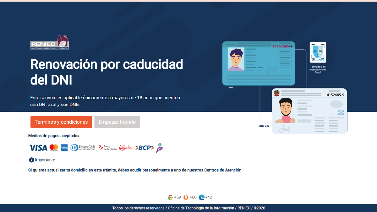 Cómo renovar mi DNI caducado por internet en RENIEC